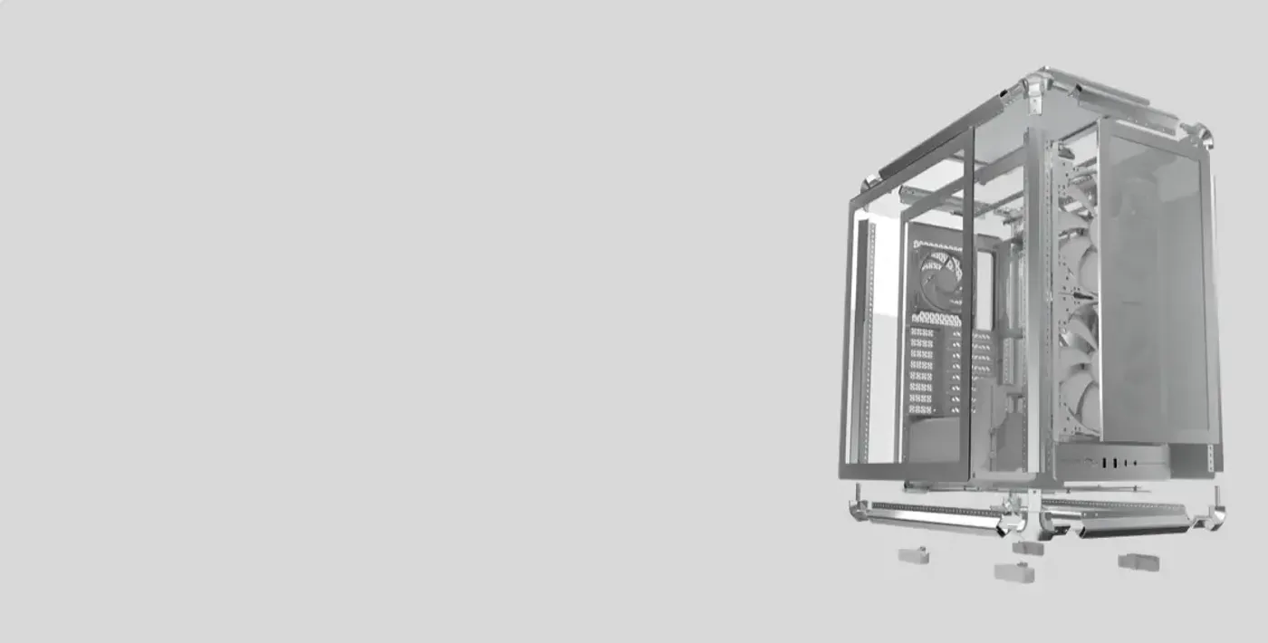 Cooler Master MF600M Mesh ARGB modular open frame structure