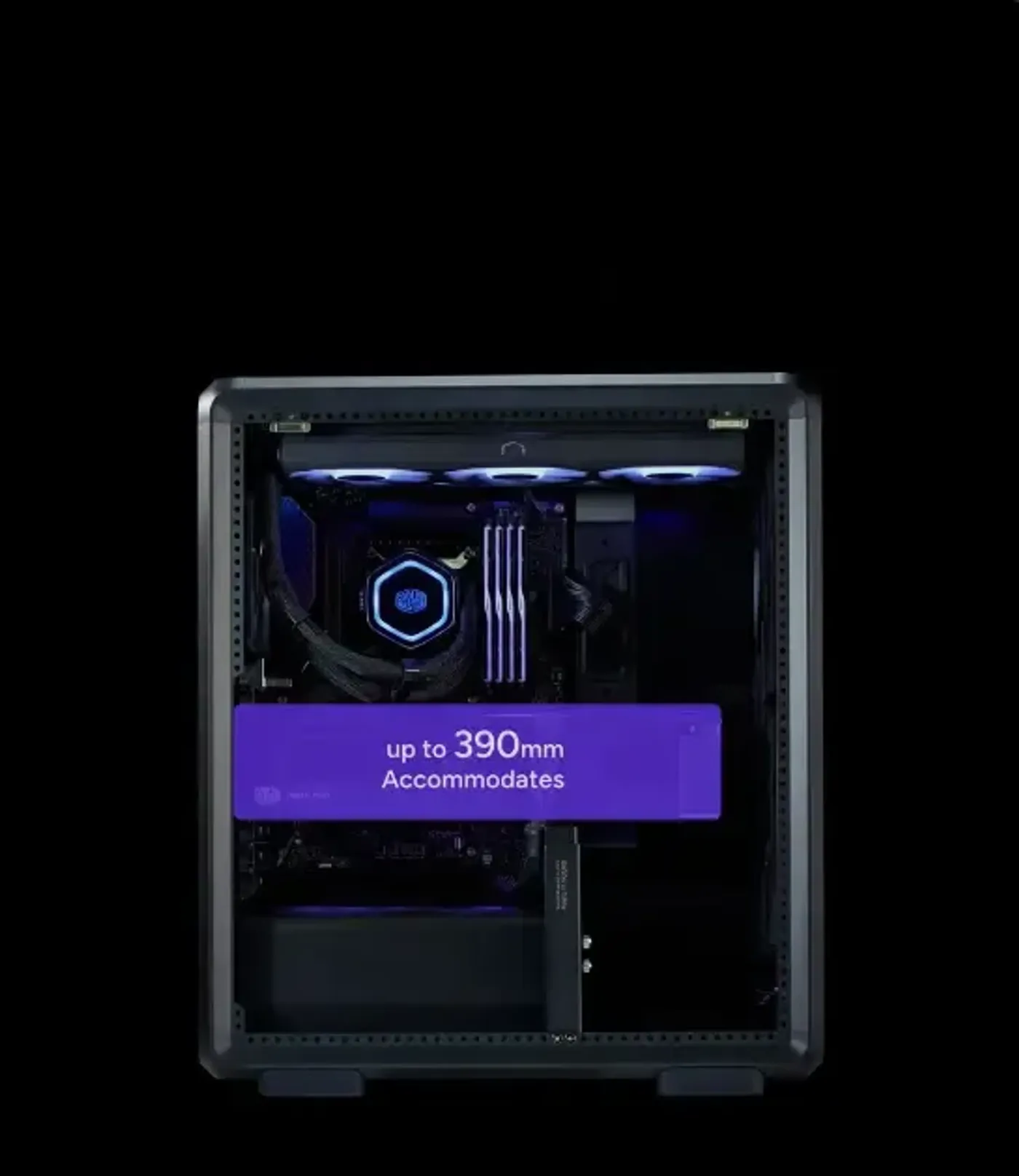 Cooler Master MF600M Mesh ARGB GPU clearance capacity visual