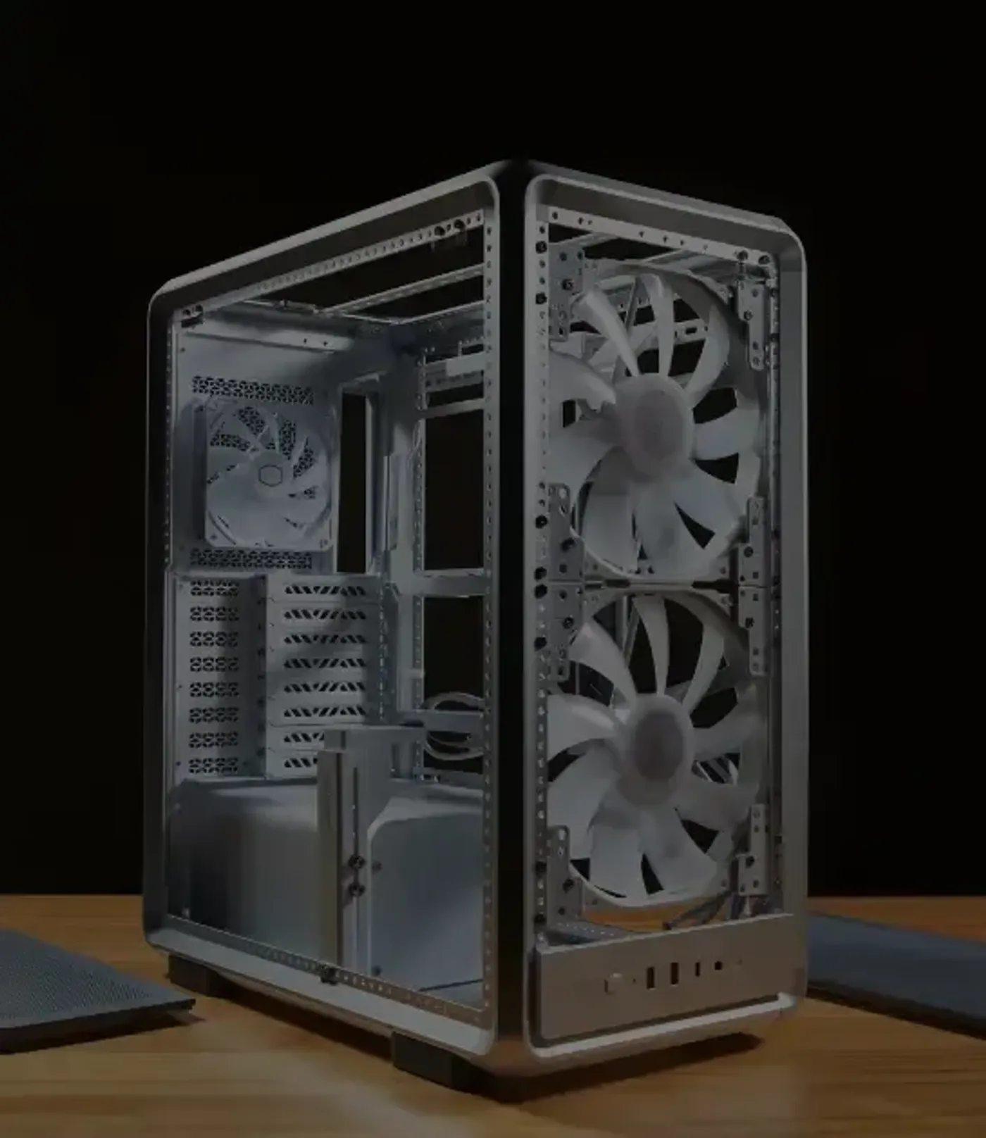 Cooler Master MF600M Mesh ARGB GPU support bracket and installation layout