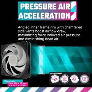 Cooler Master Mobius 120P ARGB Case Fan - Optimal Cooling & Vibrant RGB Lighting - image 7