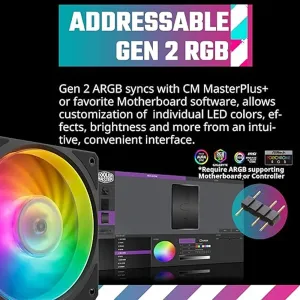 Cooler Master Mobius 120P ARGB Case Fan - Optimal Cooling & Vibrant RGB Lighting - image 9