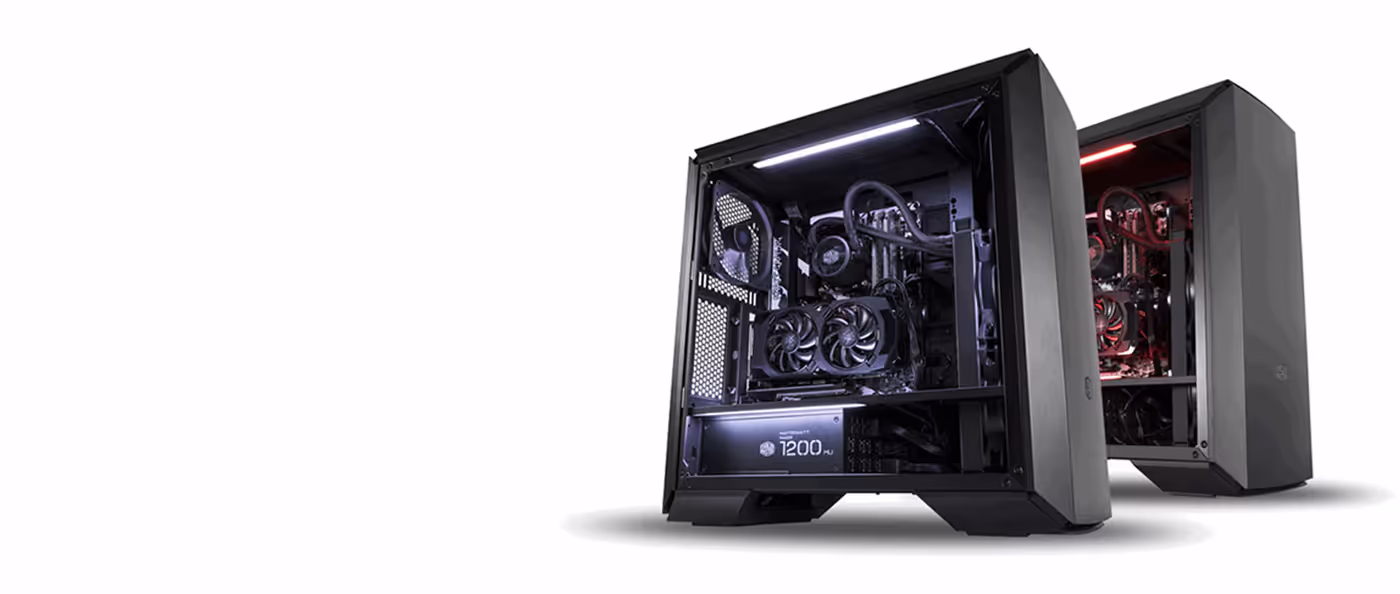 Vibrant single color LED lighting strip casting a bright glow inside a PC case