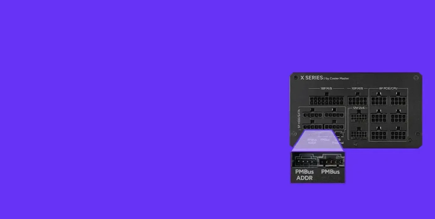 The Cooler Master X Mighty 2000W power supply shown in full with its casing