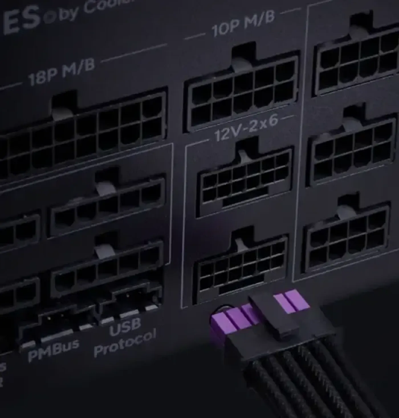 The connector panel of the X Mighty 2000W showing its dual 12V-2x6 outputs