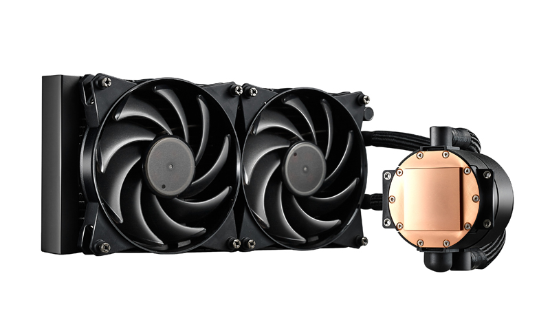 Coolermaster MasterLiquid Pro 240 CPU Cooler Square Fin Design  Precision Water Block Easy Installation