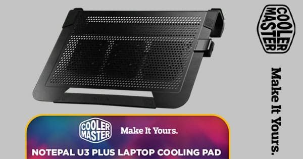 CoolerMaster NOTEPAL U3 Plus – 19" Laptop Cooling Pad