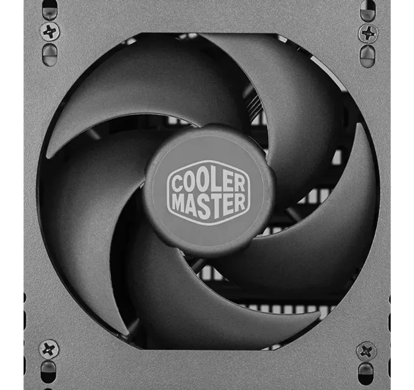 Silencio FP 120mm PWM fan emphasizing vibration-absorbing rubber mounts