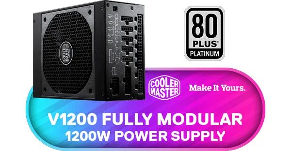 CoolerMaster V1200 1200W Fully Modular Power Supply - High