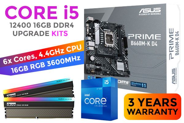 Core i5 12400 PRIME B660M-K D4 16GB RGB 3600MHz Upgrade Kit - image 1 Core i5 12400 PRIME B660M-K D4 16GB RGB 3600MHz Upgrade Kit - image 1