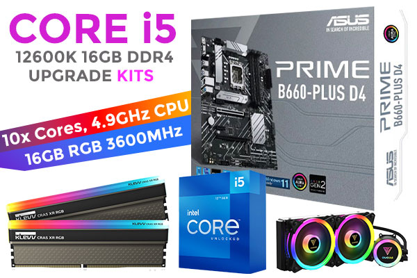 Core i5-12600K PRIME B660-PLUS D4 16GB RGB 3600MHz Upgrade Kit