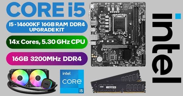 Core i5 14600KF PRO B760M E Upgrade Kit | 16GB DDR4 3200MHz | Evetech