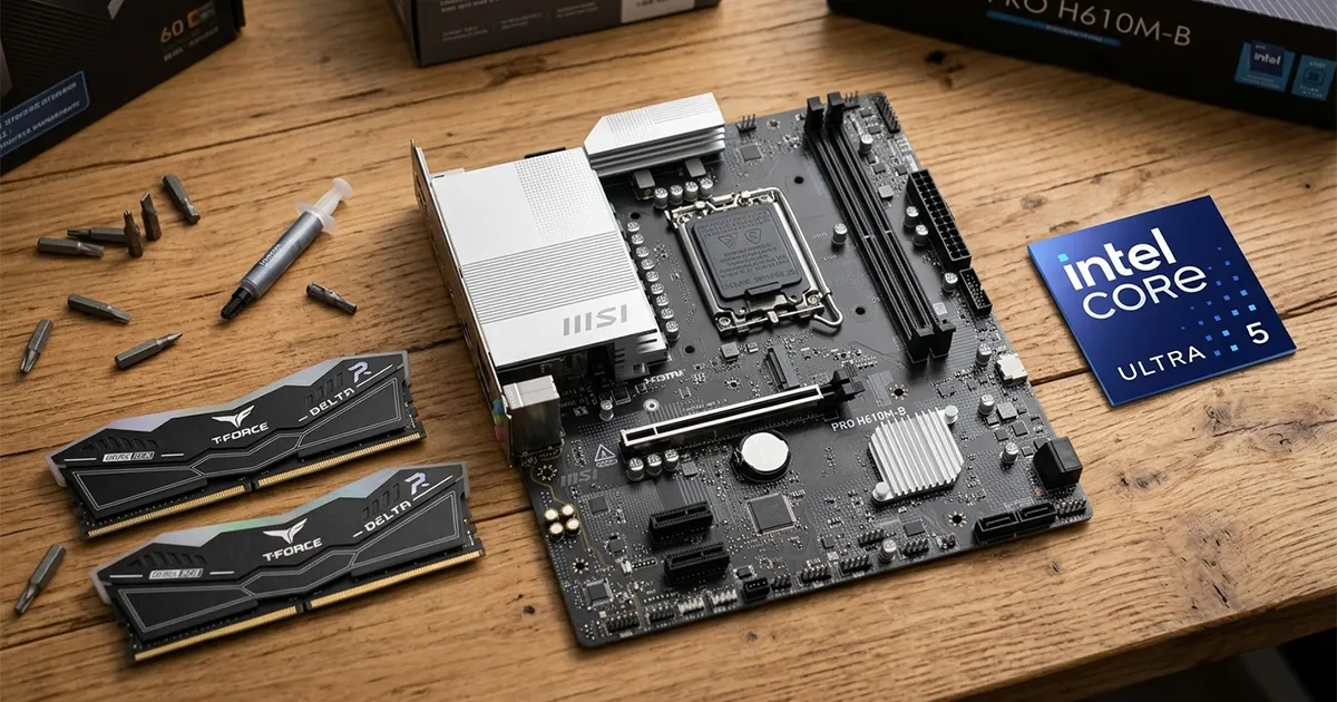Intel Core Ultra 5 225F Upgrade Kit w/ MSI PRO H810M-B + 32GB DDR5