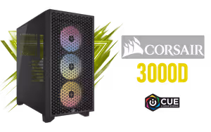 CORSAIR 3000D RGB AIRFLOW Mid-Tower PC Case Black - Image 1