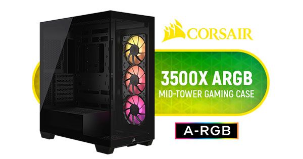 Corsair X Argb Mid Tower Pc Case Black