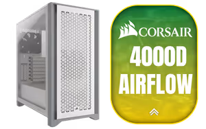 Corsair 4000D Airflow Gaming Case White Corsair 4000D Airflow Gaming Case White - Image 1