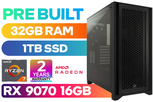 [Pre Built] AMD RYZEN 7 9700X RX 9070 Gaming PC