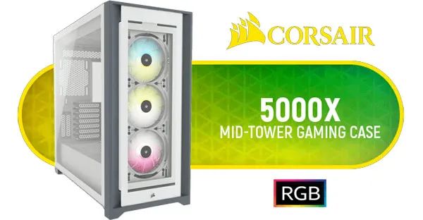 Corsair 5000X RGB Gaming Case White