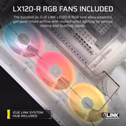 CORSAIR AIR 5400 LX-R RGB Mid-Tower Case — White, High Airflow - image 7