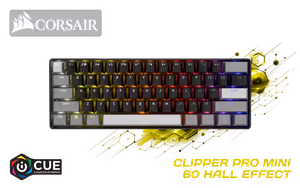 corsair-clipper-pro-mini-60-hall-effect-gaming-keyboard-black - Image 1