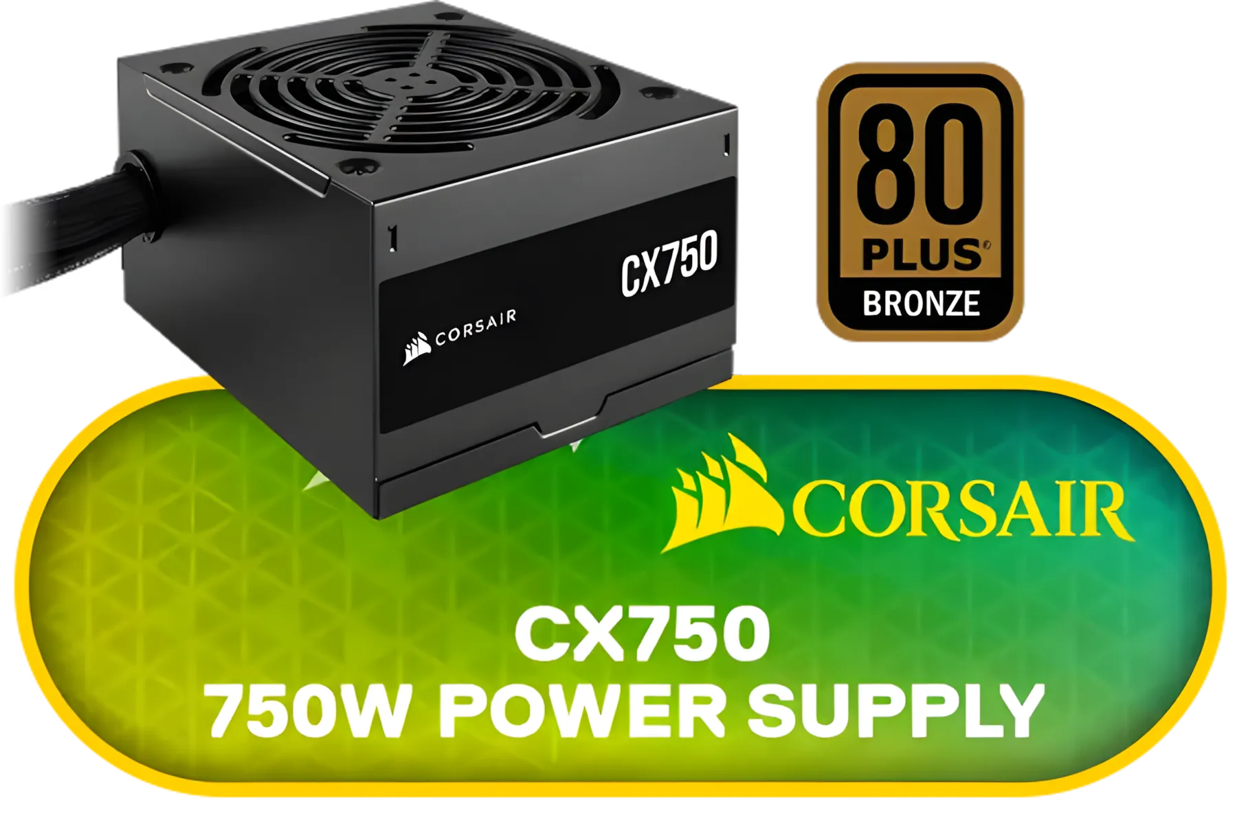 Corsair CX750 750W RGB Power Supply - High Performance & Stylish