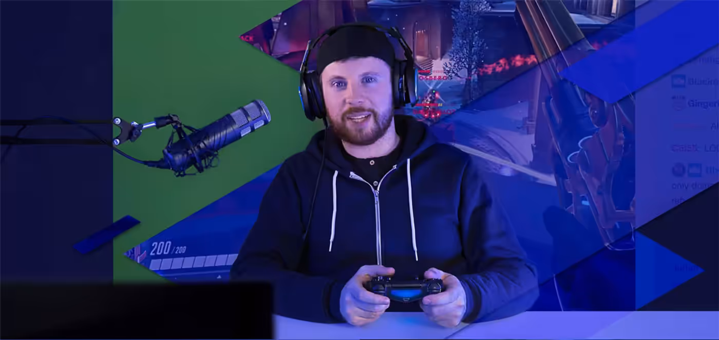 Close view of the smooth polyester green screen fabric on the Elgato panel