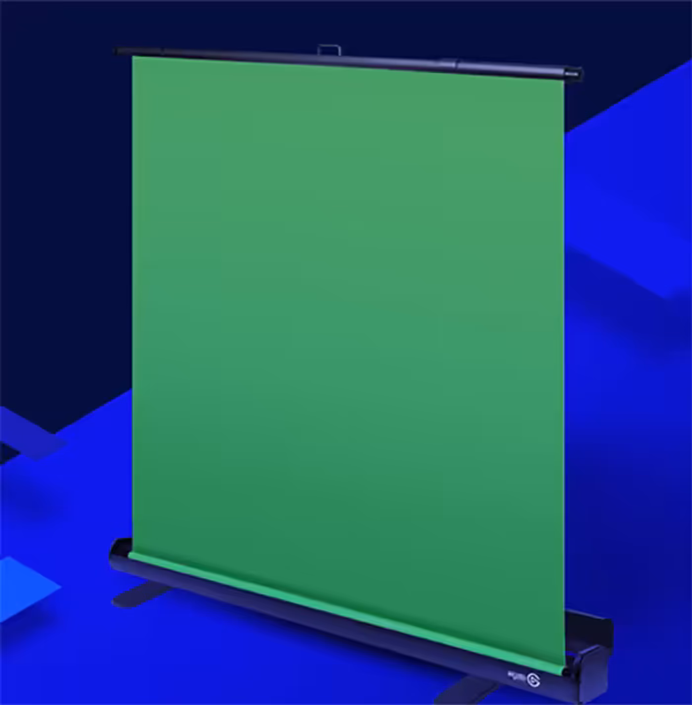 Elgato Collapsible Chroma Key Panel standing upright with its green canvas extended