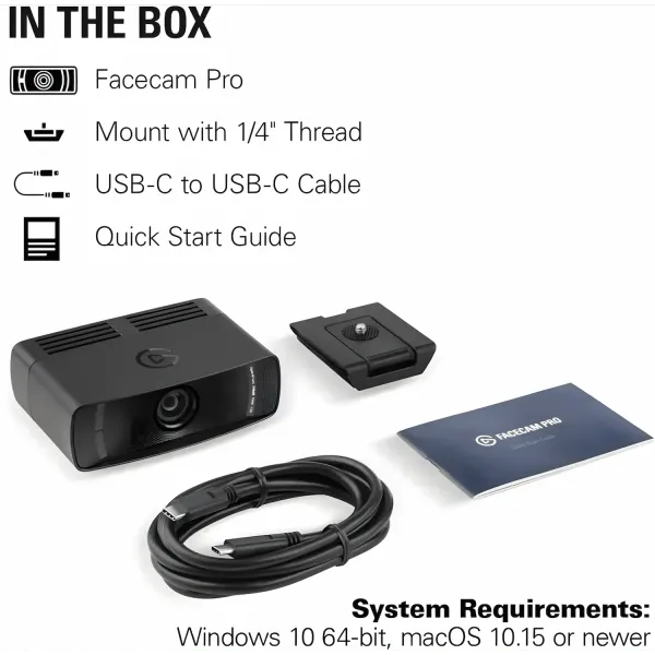 Corsair Elgato Facecam Pro - High-Quality Streaming Camera | Evetech