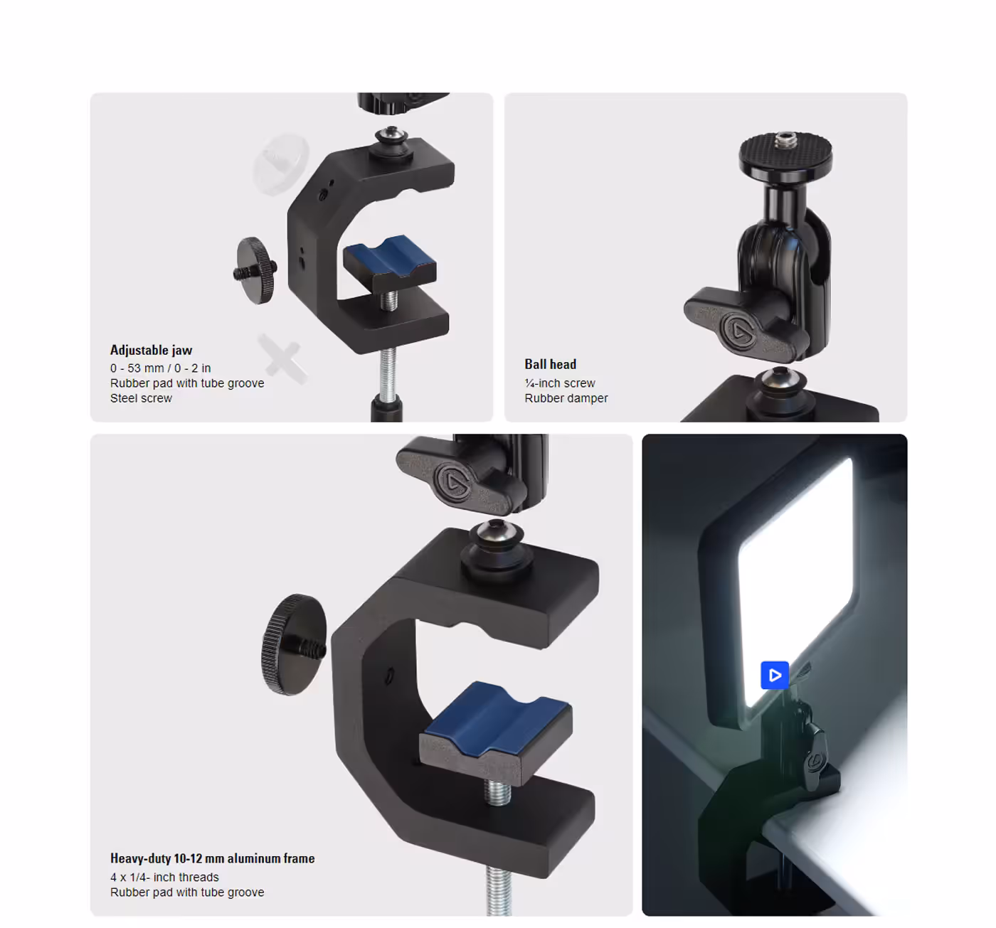 Corsair Elgato Heavy Clamp mounted as part of a studio setup