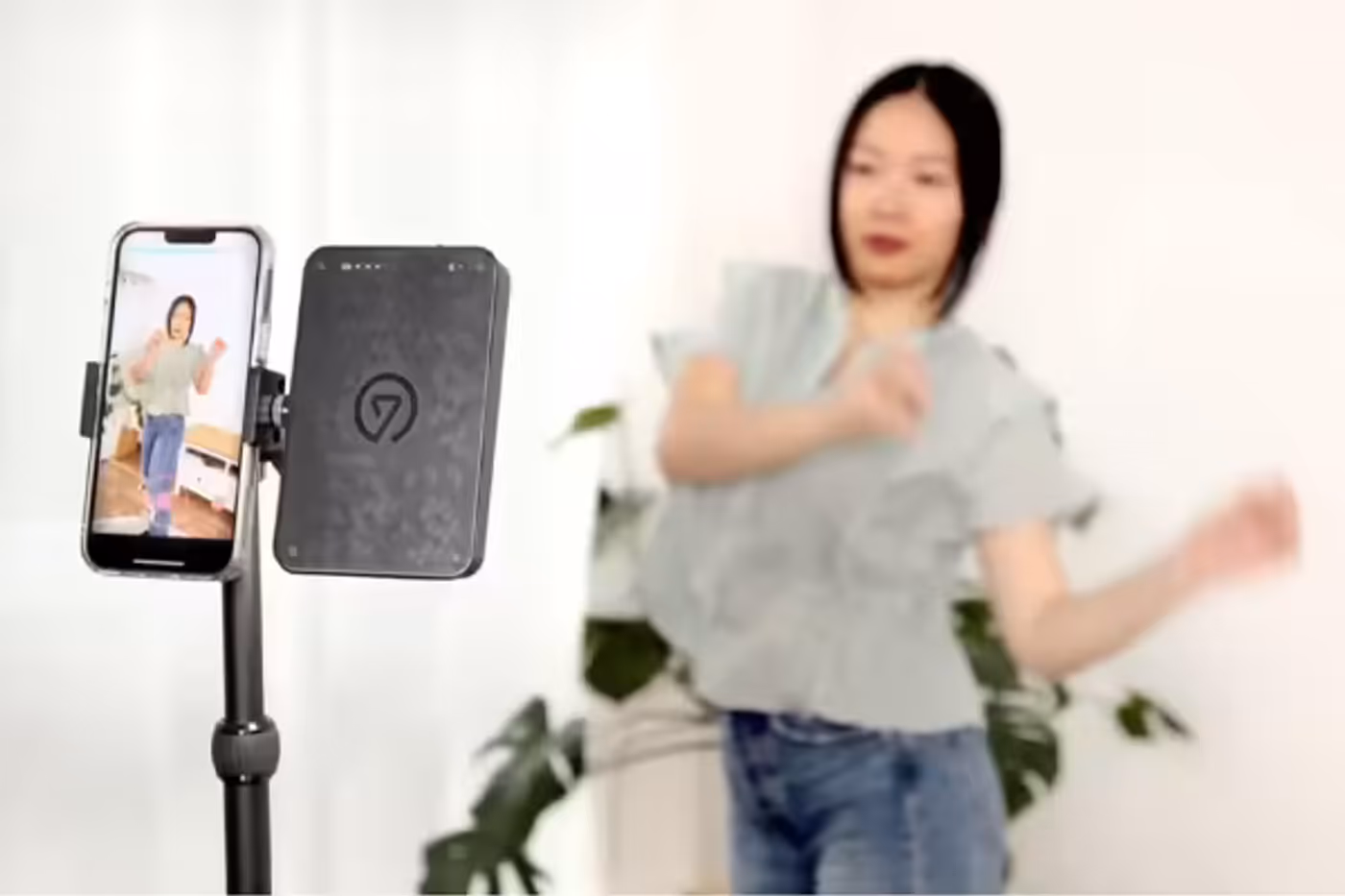 Key Light Mini used to light a smartphone video recording