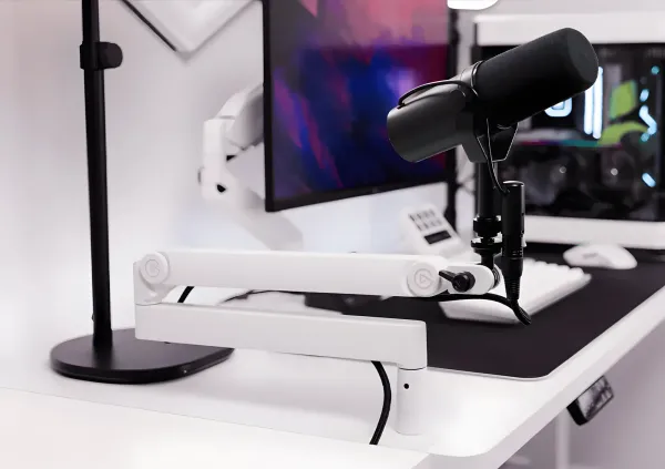Corsair Elgato Wave Mic Arm Pro White — 360° Rotating Mic Arm