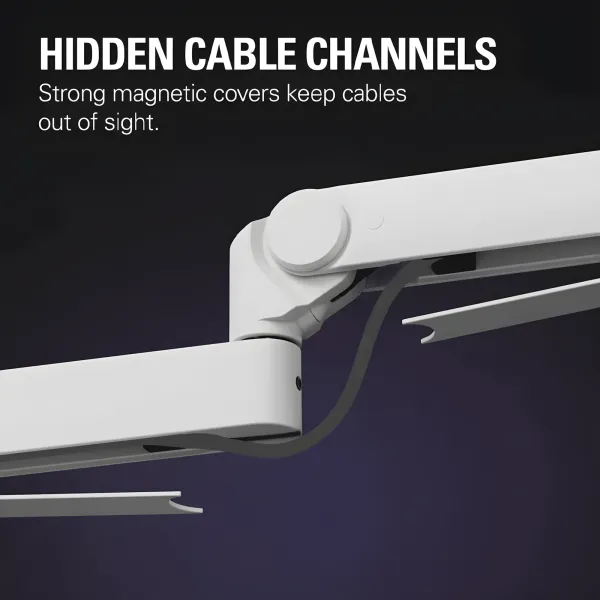 Corsair Elgato Wave Mic Arm Pro White — 360° Rotating Mic Arm