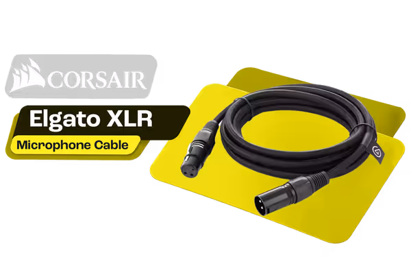 Corsair Elgato 10CAL9901 Shielded XLR Microphone Cable 10ft - image 1 Corsair Elgato 10CAL9901 Shielded XLR Microphone Cable 10ft - image 1