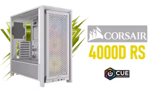 Corsair FRAME 4000D RS ARGB Modular Mid Tower PC Case White - Image 1
