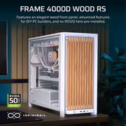 Corsair FRAME 4000D WOOD RS Case - White/Oak - image 5