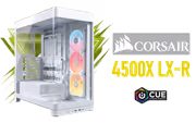 CORSAIR FRAME 4500X LX-R RGB Mid-Tower Case — White, Dual 360mm Support - image 1