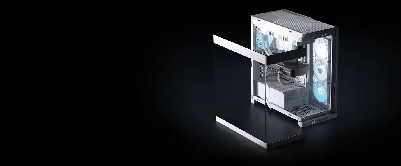 Corsair FRAME 4500X panoramic curved tempered glass mid tower case