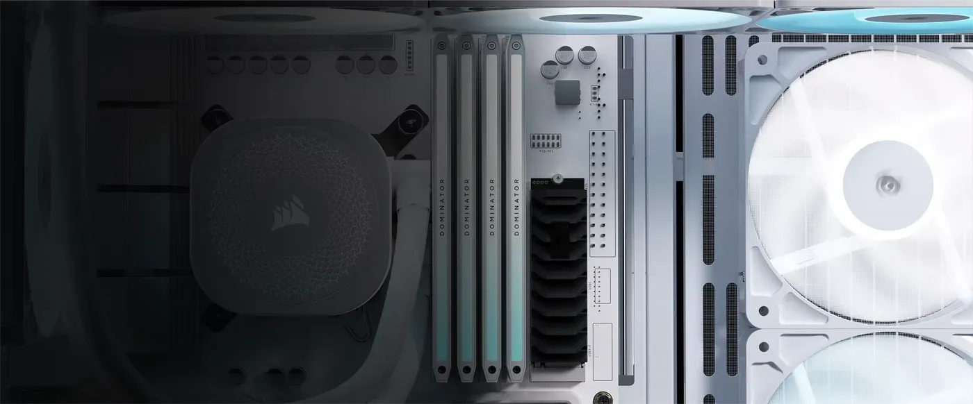 Corsair FRAME 4500X showing internal cable management for clean builds