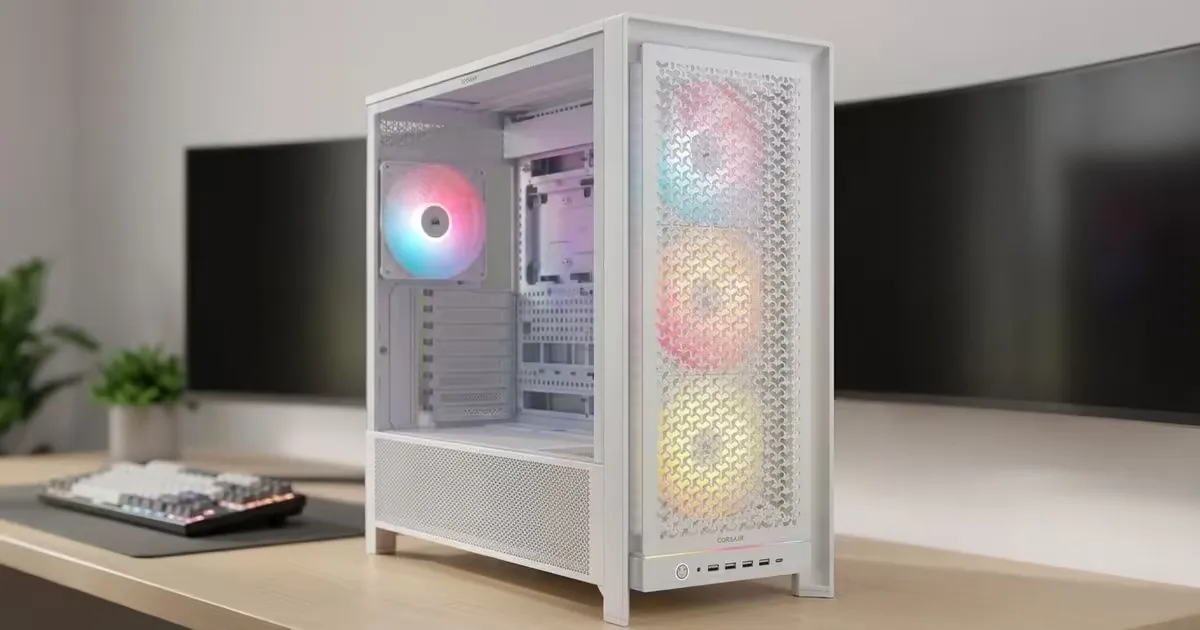 CORSAIR FRAME 5000D RS White High-Airflow Mid-Tower Case | Evetech