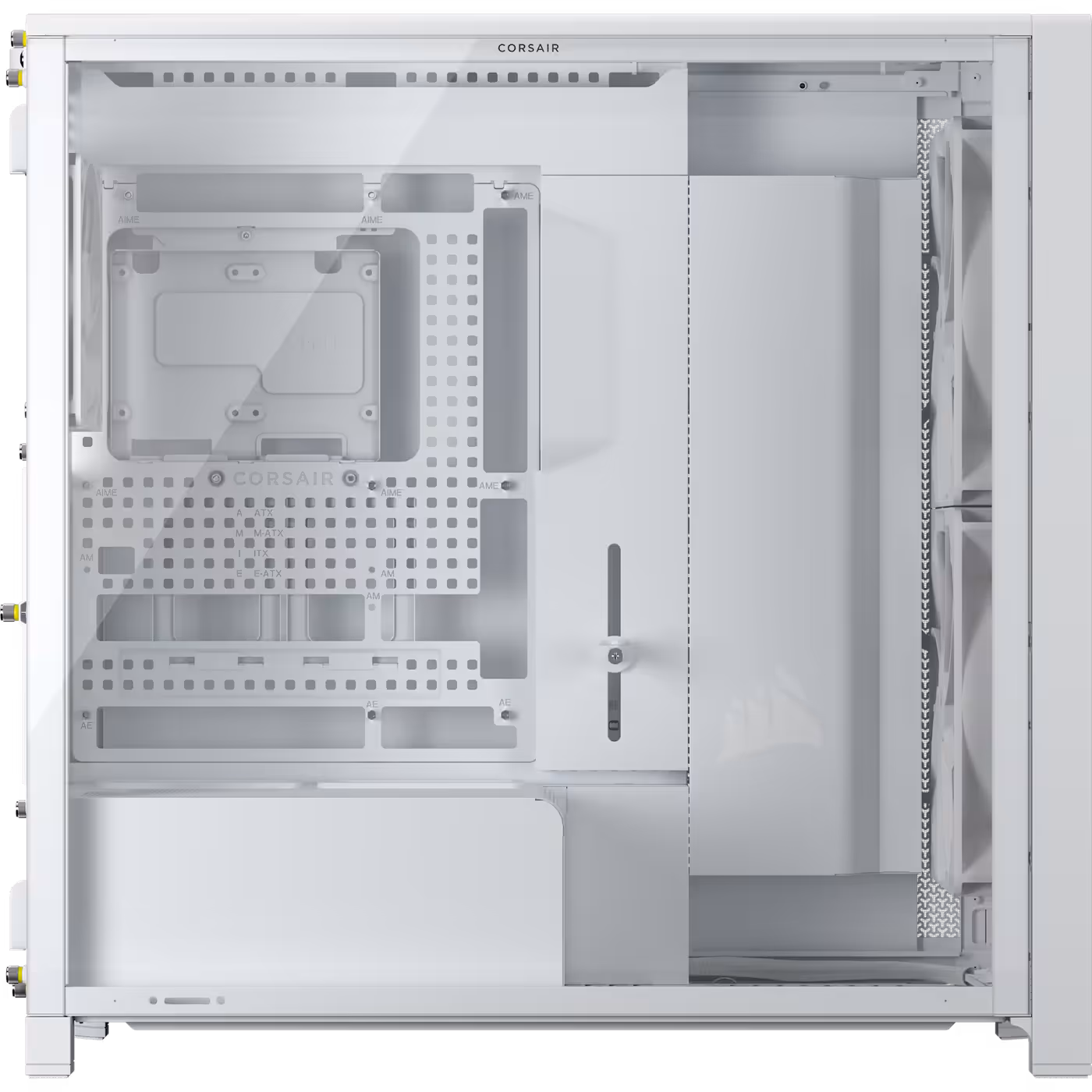 InfiniRail sliding fan mounting system inside the FRAME 5000D WOOD RS
