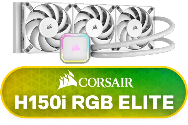 CORSAIR H150i RGB Elite Liquid CPU Cooler - White