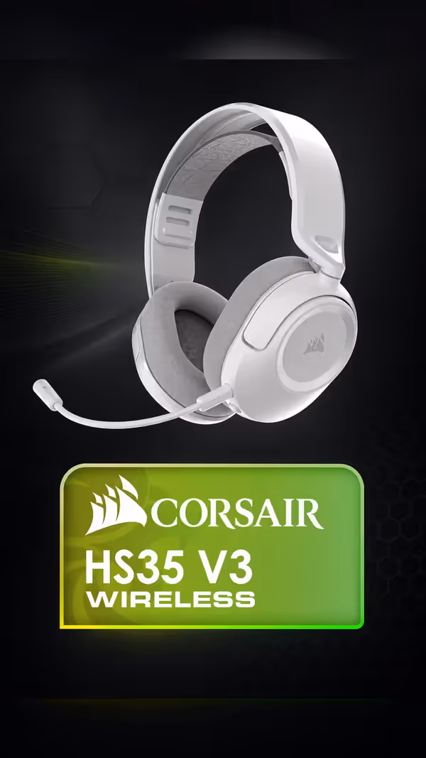 [OPEN BOX] Corsair HS35 v3 Wireless Gaming Headset - White