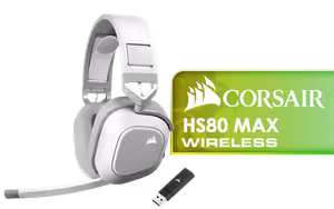 Corsair HS80 MAX WIRELESS Gaming Headset White Corsair HS80 MAX WIRELESS Gaming Headset White - Image 1