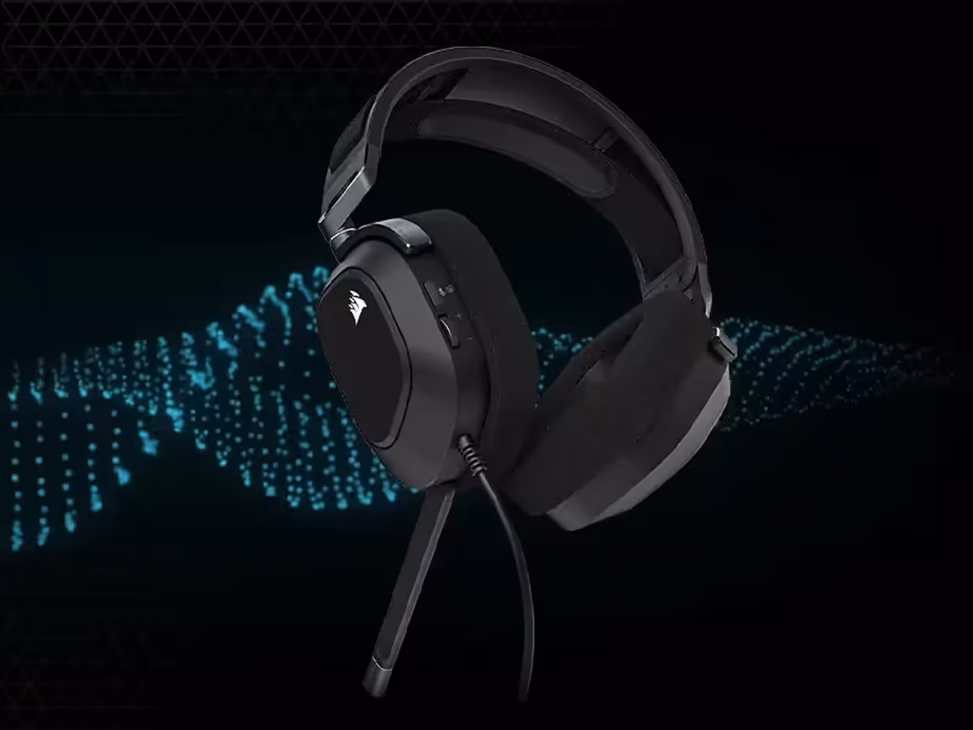 Corsair HS80 RGB USB wired gaming headset for immersive gameplay