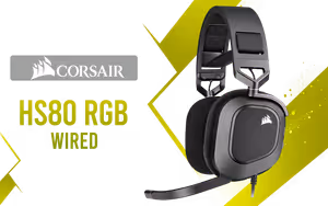Corsair HS80 USB Wired Gaming Headset Carbon - Image 1