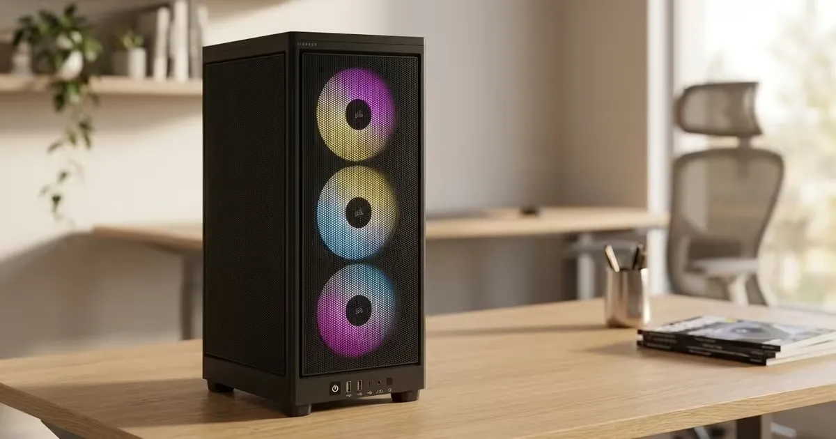 Corsair iCUE 2000D RGB Airflow Mini-ITX Case, Black | Evetech