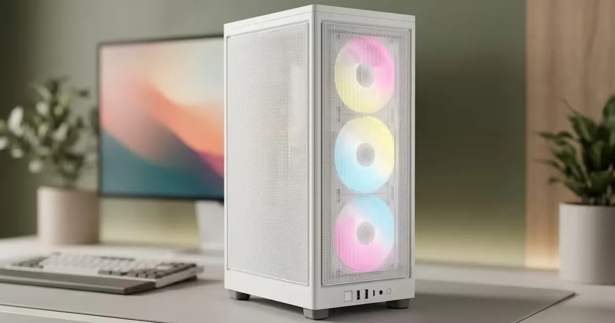 Corsair iCUE 2000D RGB Airflow Mini-ITX Case - White | Evetech
