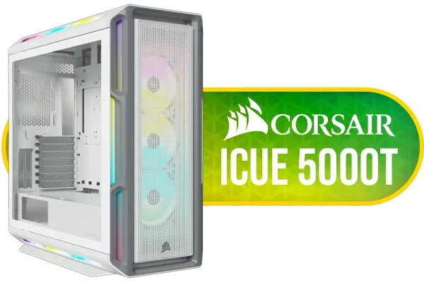 CORSAIR iCUE 5000T RGB PC Case - White