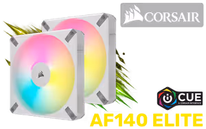 Corsair iCUE AF140 RGB Elite Dual Fan Kit White - Image 1