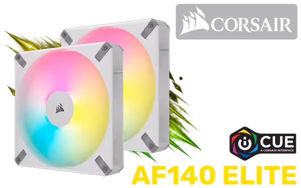 Corsair iCUE AF140 RGB Elite 140mm PWM Dual Fan Kit - image 1 Corsair iCUE AF140 RGB Elite 140mm PWM Dual Fan Kit - image 1