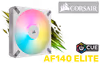 Corsair iCUE AF140 RGB Elite 140mm RGB PWM Fan — White - image 1
